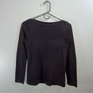 J.Crew Charcoal Grey Boatneck Painter T Size Small